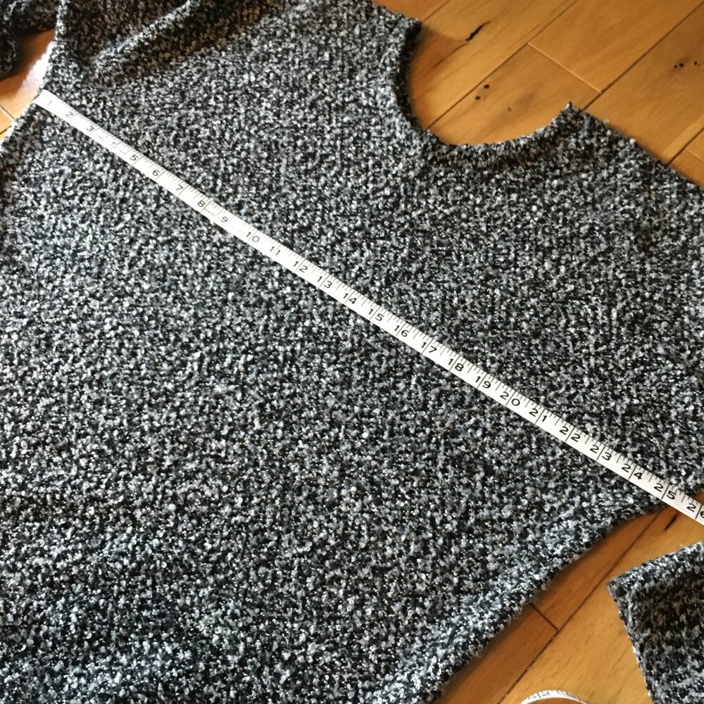 Salt and Pepper Fuzzy Nubby Knit Oversized Sweater XL - Picture 10 of 13